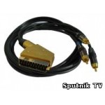 Кабель Scart-Y/Pb/Pr,Gold